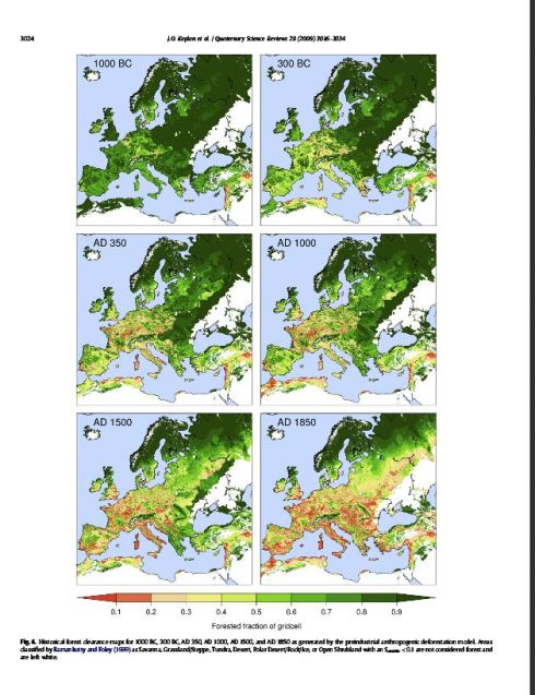 'The prehistoric and pre-industrial deforestation of Europe" -Jm Kaplan, KM Krumhardt, and N Zimmerman ( 2009)